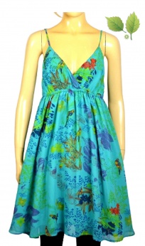 Letnia szyfonowa rozkloszowana sukienka boho S M
