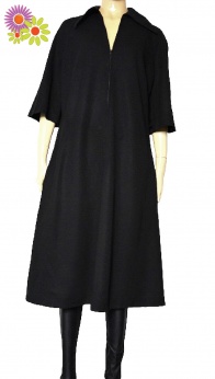 Czarna sukienka midi vintage lata 80 90 L
