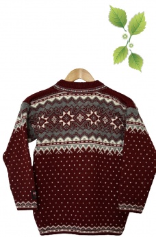 Ciepły kardigan sweter z wełny norweskiej XS S