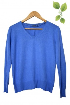 Adagio błękitny sweter jedwab kaszmir S M L
