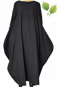 Długa maxi wyszczuplająca sukienka bombka oversize