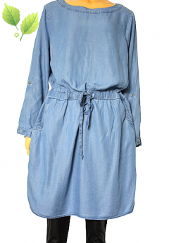 Wyszczuplająca sukienka midi jeansowy kolor M L XL