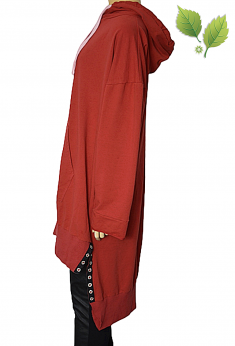 Taffi designerska bawełniana asymetryczna bluza z kapturem oversize