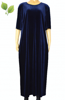 Granatowa aksamitna sukienka vintage XL  XXL