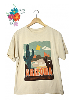 Bawełniany t-shirt z nadrukiem Arizona M L