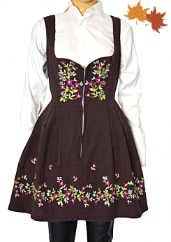 Original Stiedl haftowana bawarska sukienka cottagecore S