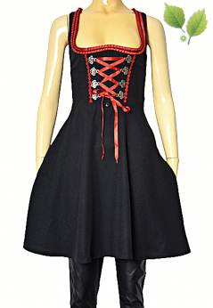 Bergweiss Trachten czarna bawarską sukienka XXS
