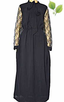 Zjawiskowa długa sukienka vintage w stylu gotyckim wiktoriańskim XL XXL
