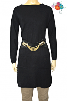 Świetna jesienna sukienka / długi sweter kaszmir wełna merino S M L