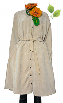 Jean Pascale sztruksowa sukienka szmizjerka z paskiem XL/XXL