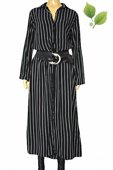 Ebra maxi sukienka w pasy lub długa narzutka M