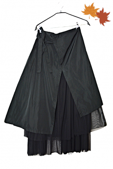 Nowa designerska warstwowa tiulowa spódnica midi z zakładkami S M L XL