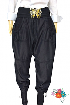 Cream Nana Pants czarne spodnie baggy obniżony krok M L XL XXL