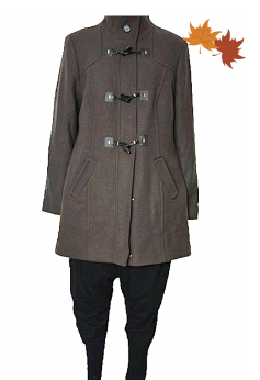 Wełniany płaszcz midi budrysówka L XL