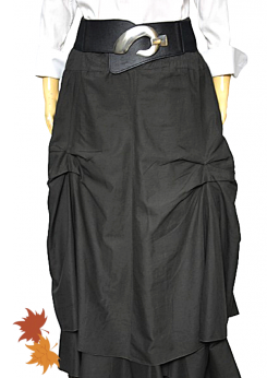 Długa włoska warstwowa spódnica z drapowaniami S M L XL