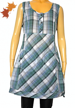 Cecil sukienka midi w kratkę do noszenia na kilka sposobów 100 % bawełna M L